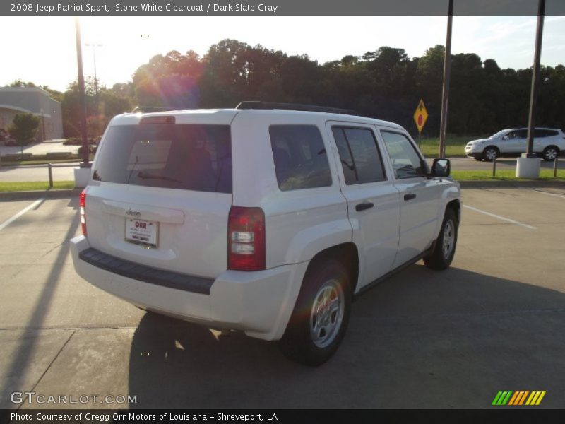 Stone White Clearcoat / Dark Slate Gray 2008 Jeep Patriot Sport