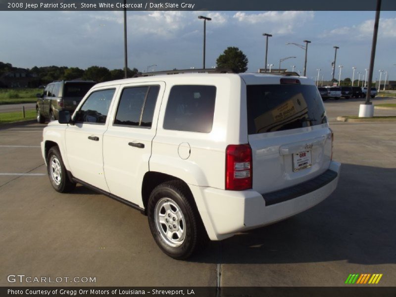 Stone White Clearcoat / Dark Slate Gray 2008 Jeep Patriot Sport