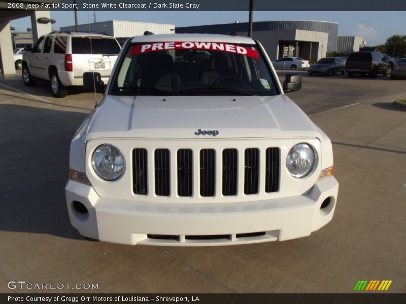 Stone White Clearcoat / Dark Slate Gray 2008 Jeep Patriot Sport