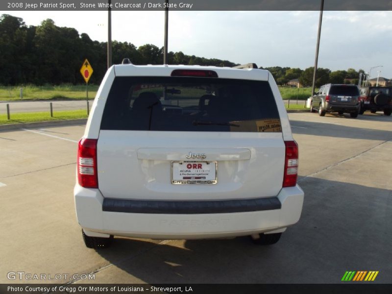 Stone White Clearcoat / Dark Slate Gray 2008 Jeep Patriot Sport