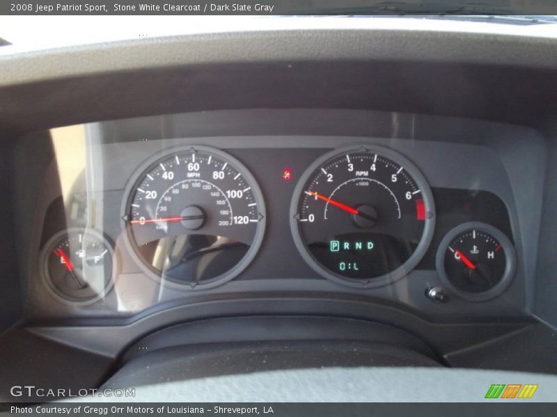 Stone White Clearcoat / Dark Slate Gray 2008 Jeep Patriot Sport
