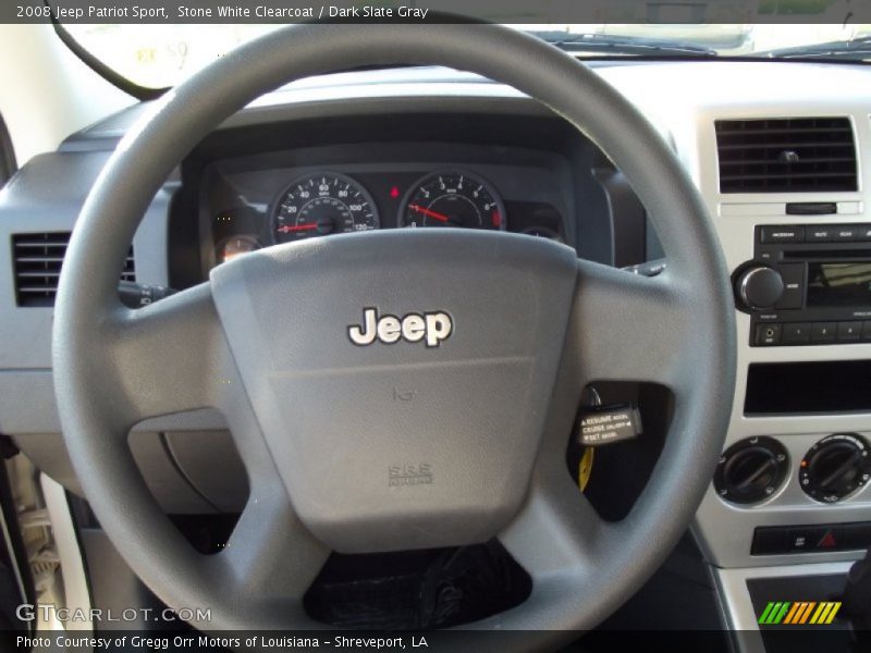 Stone White Clearcoat / Dark Slate Gray 2008 Jeep Patriot Sport
