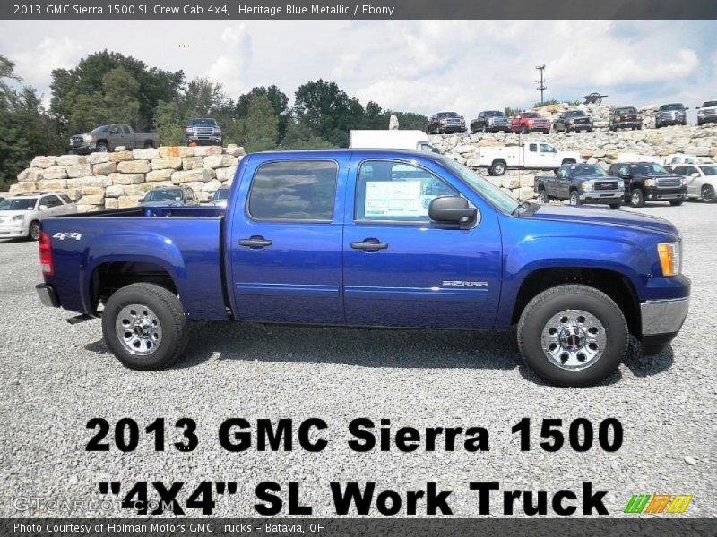 Heritage Blue Metallic / Ebony 2013 GMC Sierra 1500 SL Crew Cab 4x4