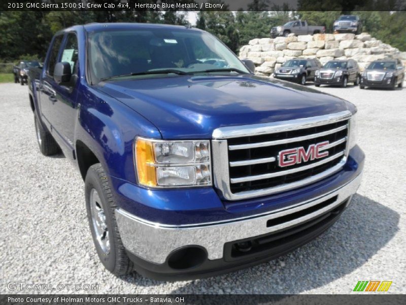 Heritage Blue Metallic / Ebony 2013 GMC Sierra 1500 SL Crew Cab 4x4