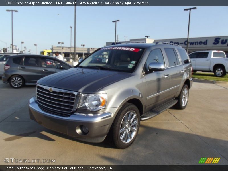 Mineral Gray Metallic / Dark Khaki/Light Graystone 2007 Chrysler Aspen Limited HEMI