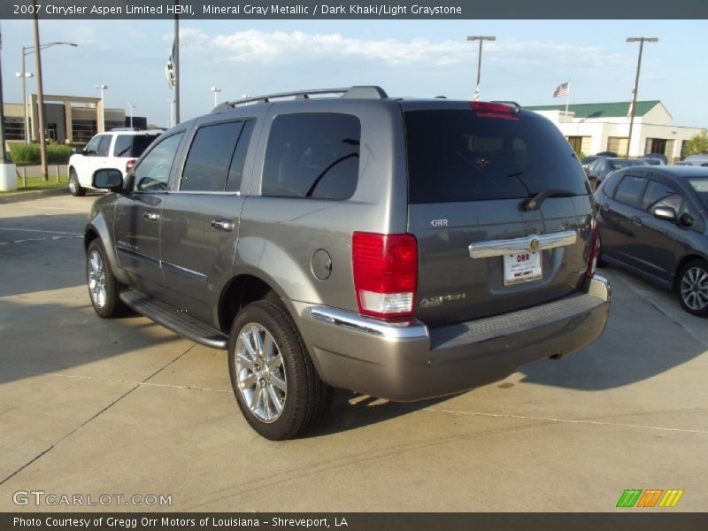 Mineral Gray Metallic / Dark Khaki/Light Graystone 2007 Chrysler Aspen Limited HEMI