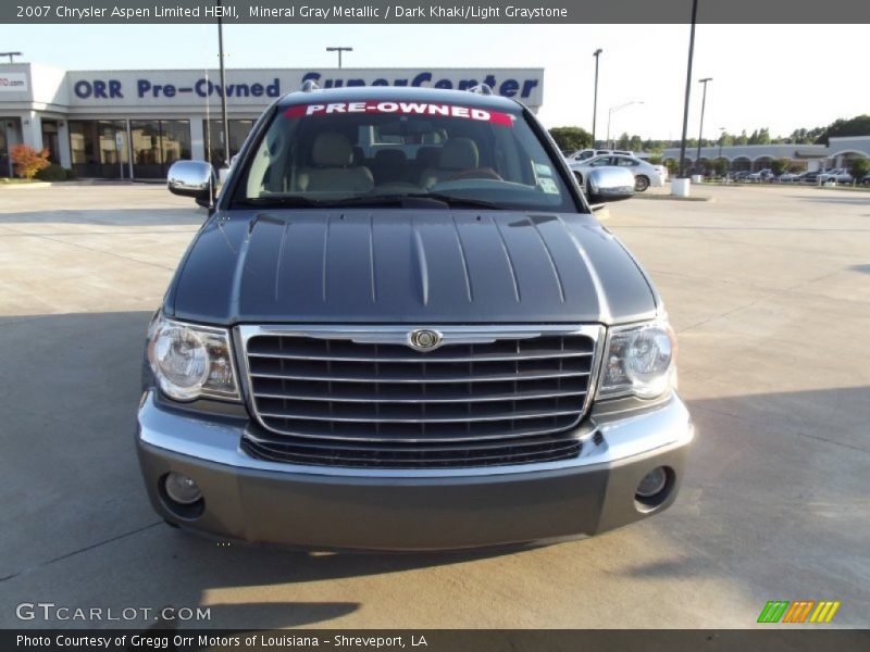 Mineral Gray Metallic / Dark Khaki/Light Graystone 2007 Chrysler Aspen Limited HEMI