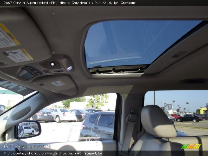 Mineral Gray Metallic / Dark Khaki/Light Graystone 2007 Chrysler Aspen Limited HEMI