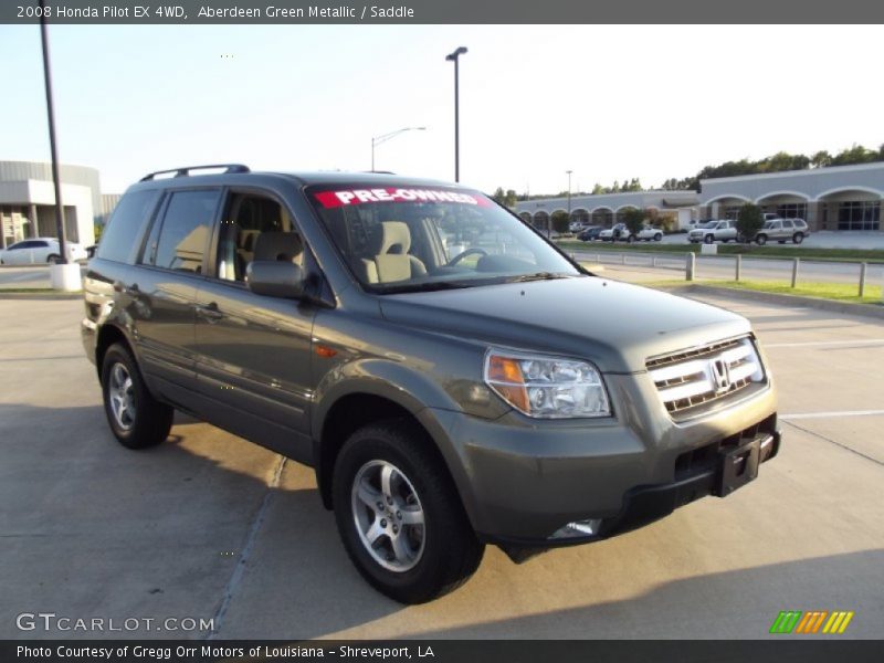 Aberdeen Green Metallic / Saddle 2008 Honda Pilot EX 4WD