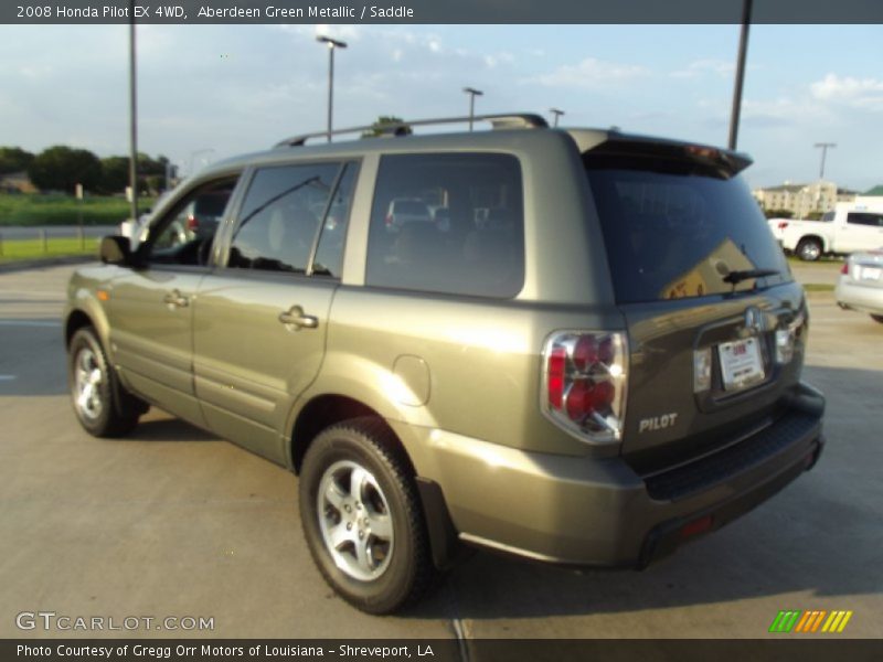 Aberdeen Green Metallic / Saddle 2008 Honda Pilot EX 4WD