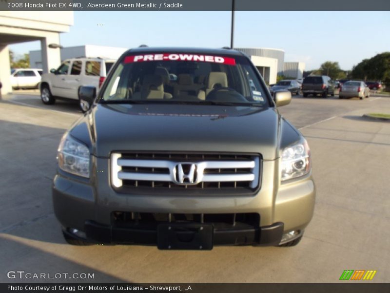 Aberdeen Green Metallic / Saddle 2008 Honda Pilot EX 4WD