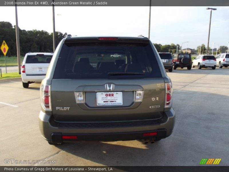 Aberdeen Green Metallic / Saddle 2008 Honda Pilot EX 4WD