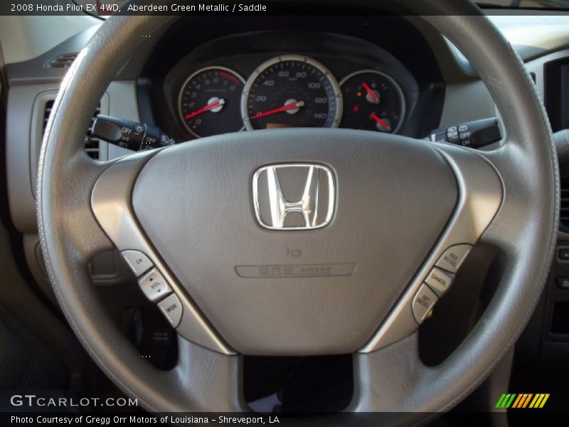 Aberdeen Green Metallic / Saddle 2008 Honda Pilot EX 4WD