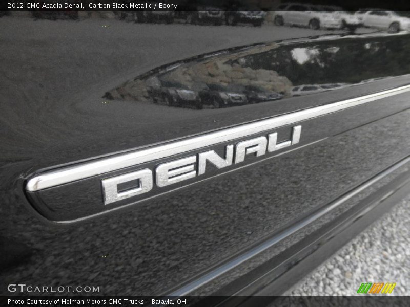 Carbon Black Metallic / Ebony 2012 GMC Acadia Denali