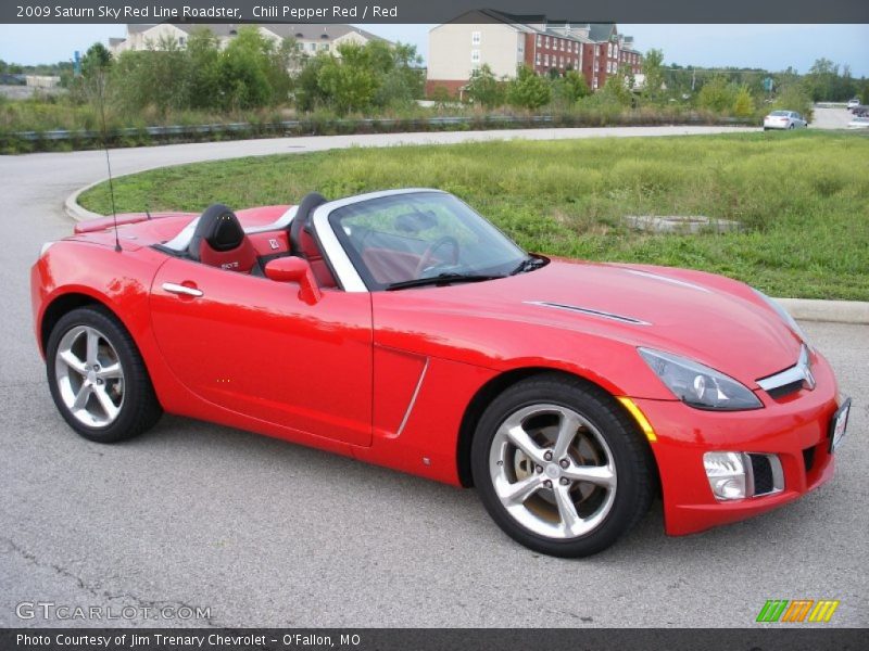 Front 3/4 View of 2009 Sky Red Line Roadster