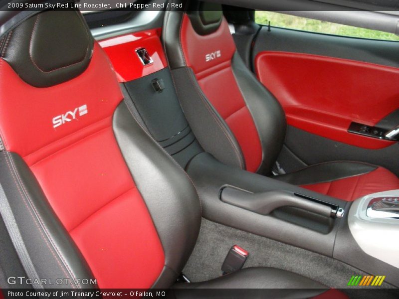  2009 Sky Red Line Roadster Red Interior