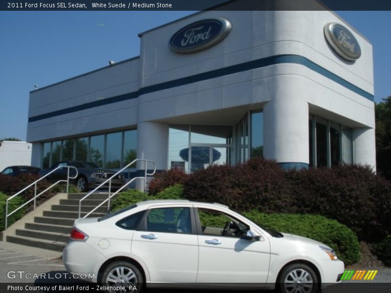 White Suede / Medium Stone 2011 Ford Focus SEL Sedan