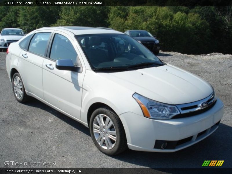 White Suede / Medium Stone 2011 Ford Focus SEL Sedan