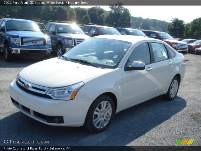 White Suede / Medium Stone 2011 Ford Focus SEL Sedan