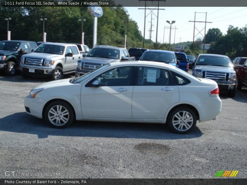 White Suede / Medium Stone 2011 Ford Focus SEL Sedan