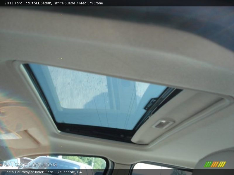 White Suede / Medium Stone 2011 Ford Focus SEL Sedan