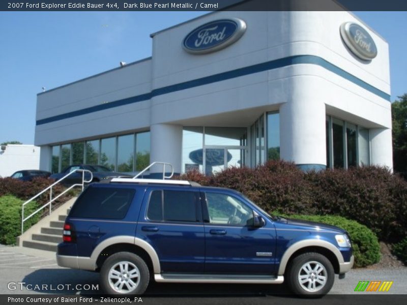 Dark Blue Pearl Metallic / Camel 2007 Ford Explorer Eddie Bauer 4x4