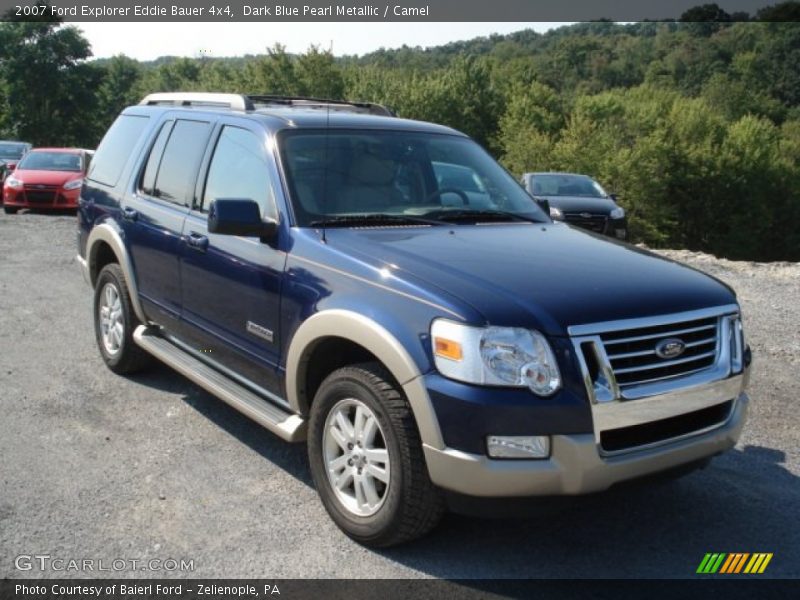 Dark Blue Pearl Metallic / Camel 2007 Ford Explorer Eddie Bauer 4x4