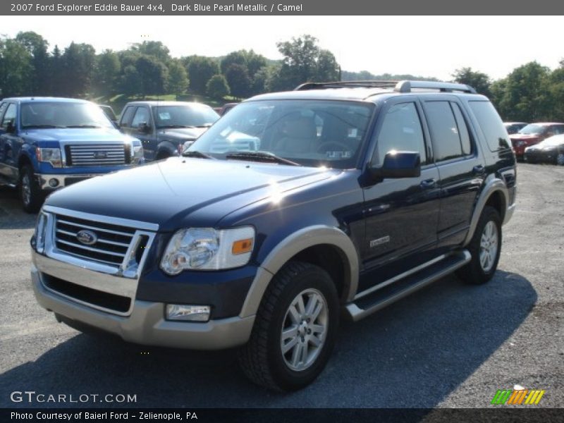 Dark Blue Pearl Metallic / Camel 2007 Ford Explorer Eddie Bauer 4x4