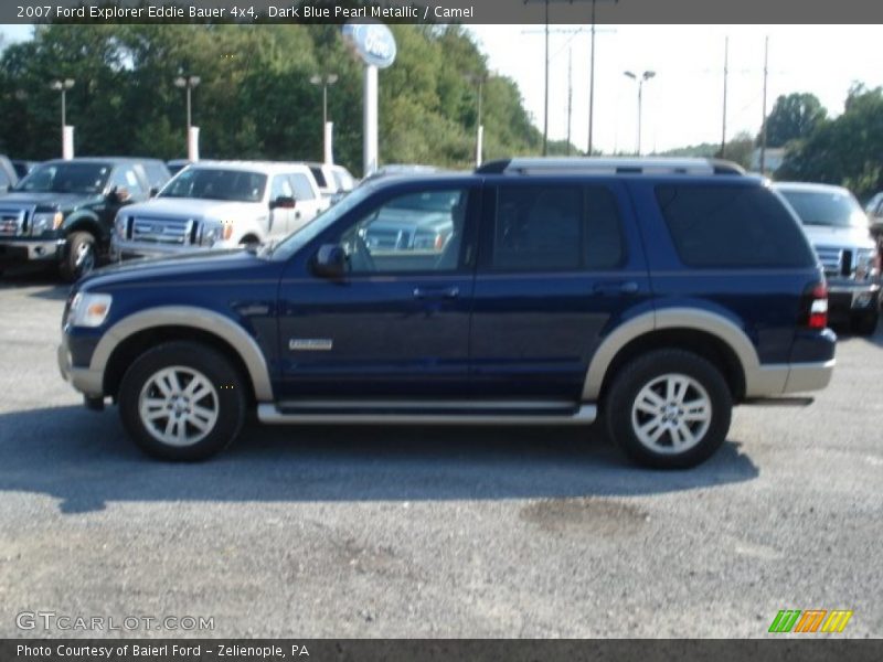 Dark Blue Pearl Metallic / Camel 2007 Ford Explorer Eddie Bauer 4x4