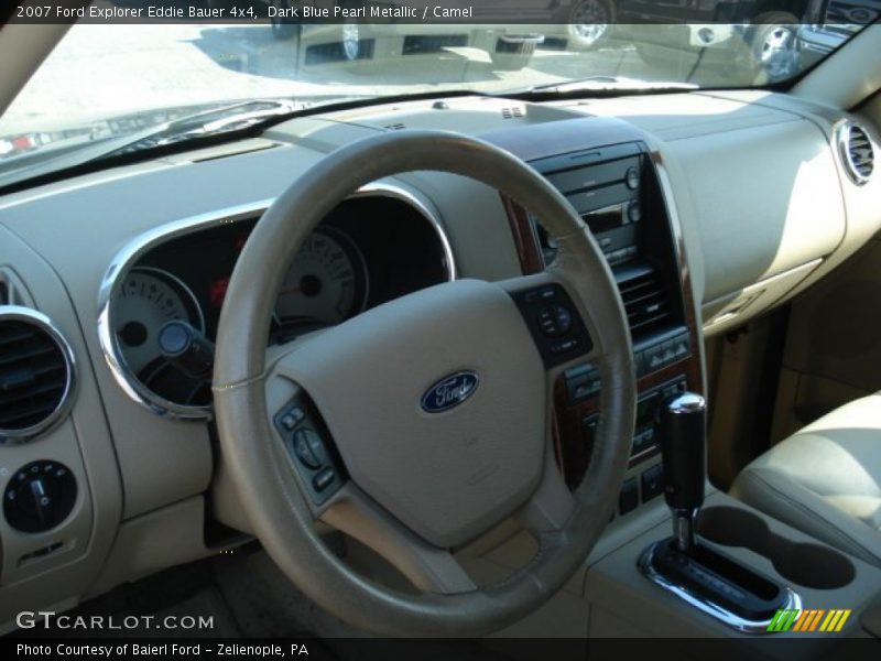 Dark Blue Pearl Metallic / Camel 2007 Ford Explorer Eddie Bauer 4x4