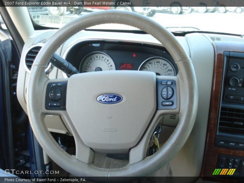 Dark Blue Pearl Metallic / Camel 2007 Ford Explorer Eddie Bauer 4x4