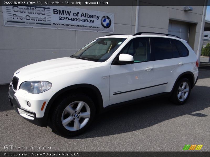Alpine White / Sand Beige Nevada Leather 2009 BMW X5 xDrive30i