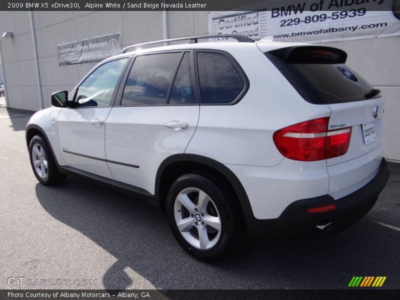 Alpine White / Sand Beige Nevada Leather 2009 BMW X5 xDrive30i