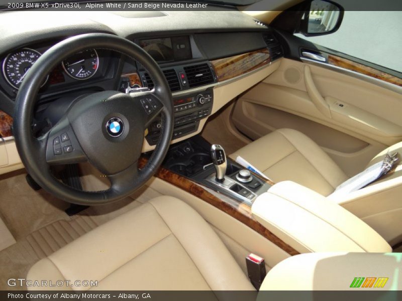 Alpine White / Sand Beige Nevada Leather 2009 BMW X5 xDrive30i