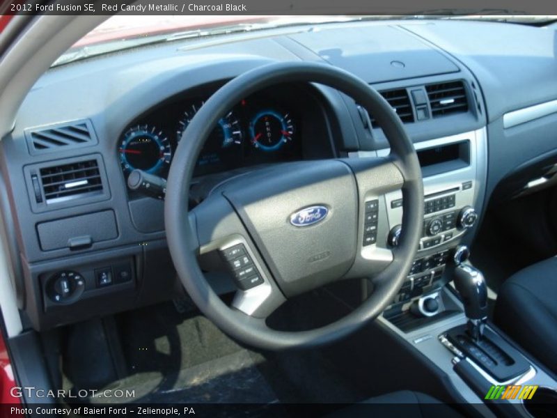 Red Candy Metallic / Charcoal Black 2012 Ford Fusion SE