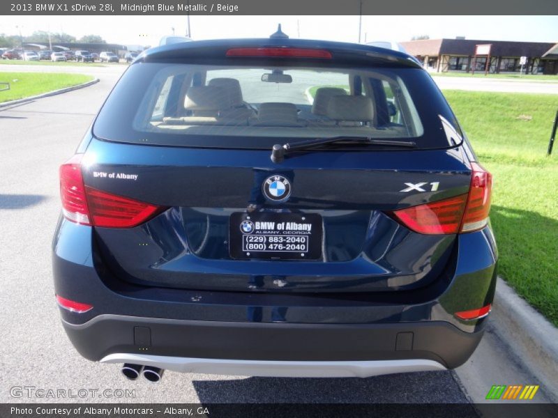 Midnight Blue Metallic / Beige 2013 BMW X1 sDrive 28i