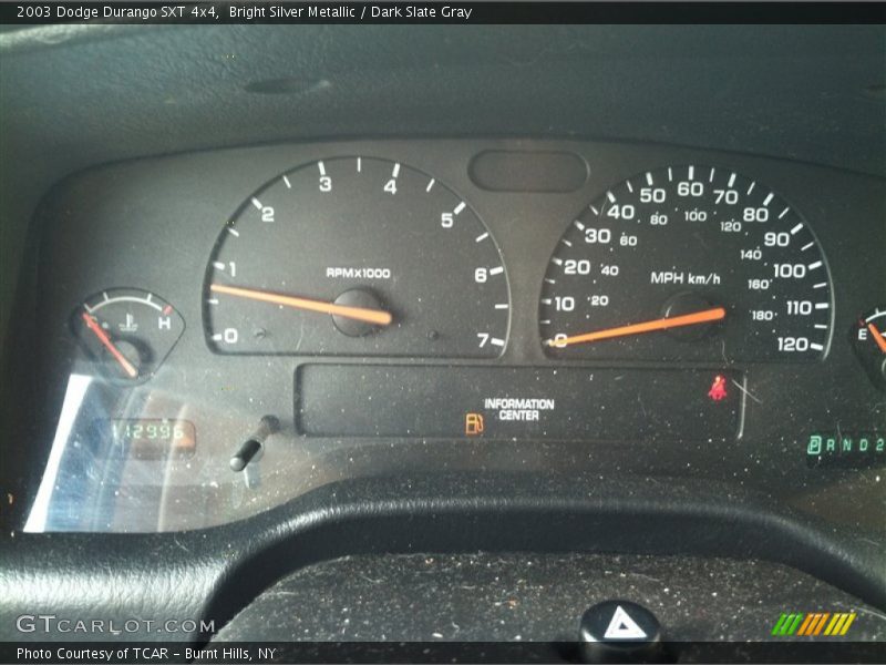Bright Silver Metallic / Dark Slate Gray 2003 Dodge Durango SXT 4x4