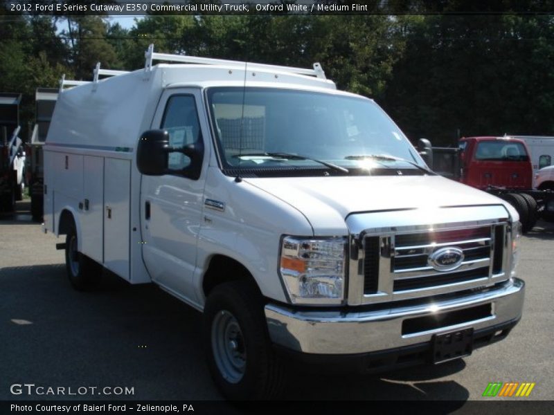 Oxford White / Medium Flint 2012 Ford E Series Cutaway E350 Commercial Utility Truck