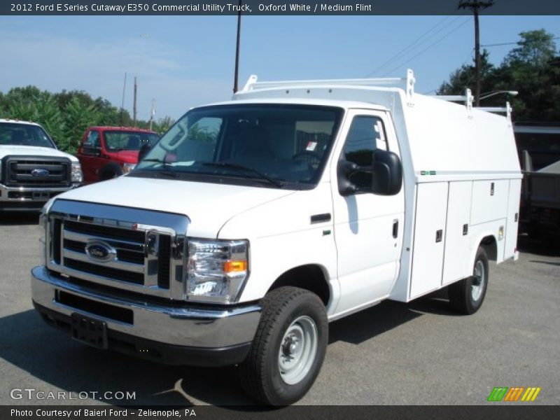 Oxford White / Medium Flint 2012 Ford E Series Cutaway E350 Commercial Utility Truck