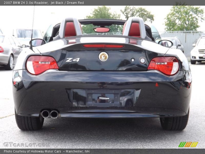 Jet Black / Dream Red 2007 BMW Z4 3.0si Roadster