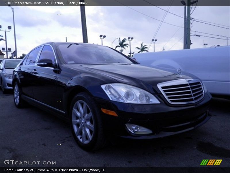 Black / Black 2007 Mercedes-Benz S 550 Sedan