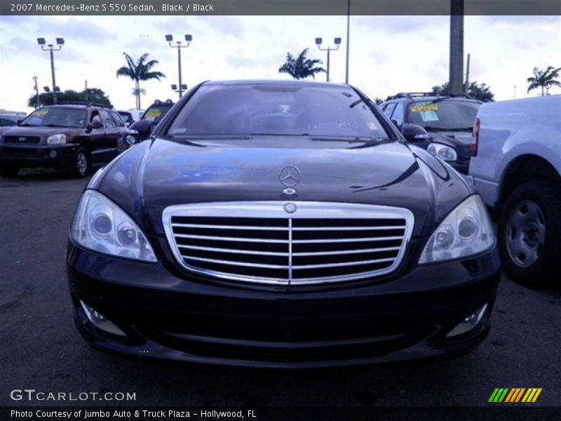 Black / Black 2007 Mercedes-Benz S 550 Sedan