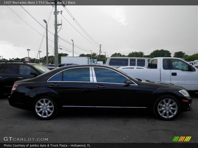 Black / Black 2007 Mercedes-Benz S 550 Sedan