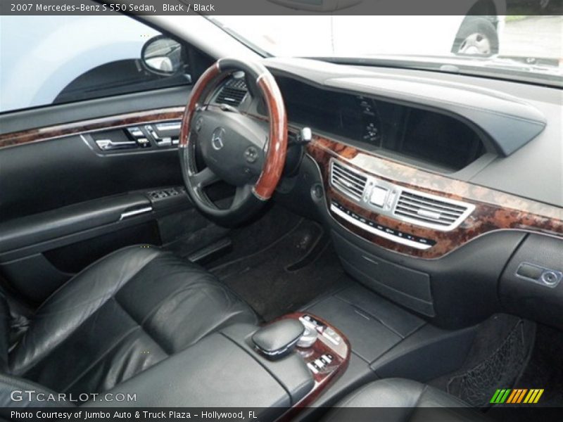 Black / Black 2007 Mercedes-Benz S 550 Sedan
