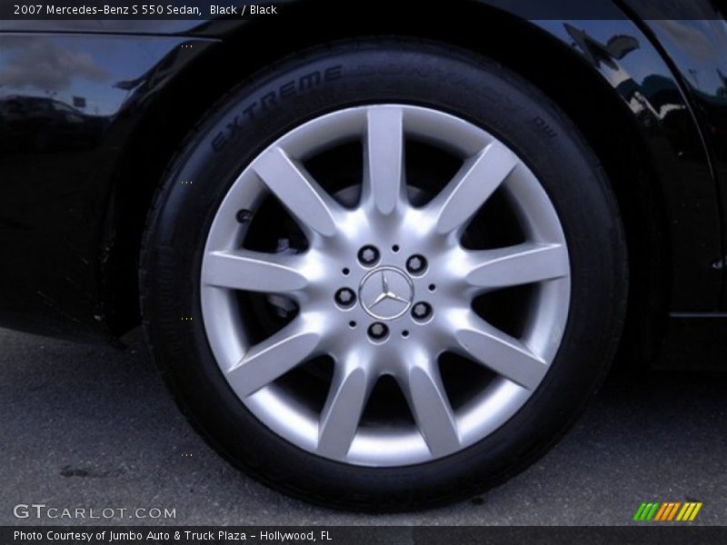 Black / Black 2007 Mercedes-Benz S 550 Sedan