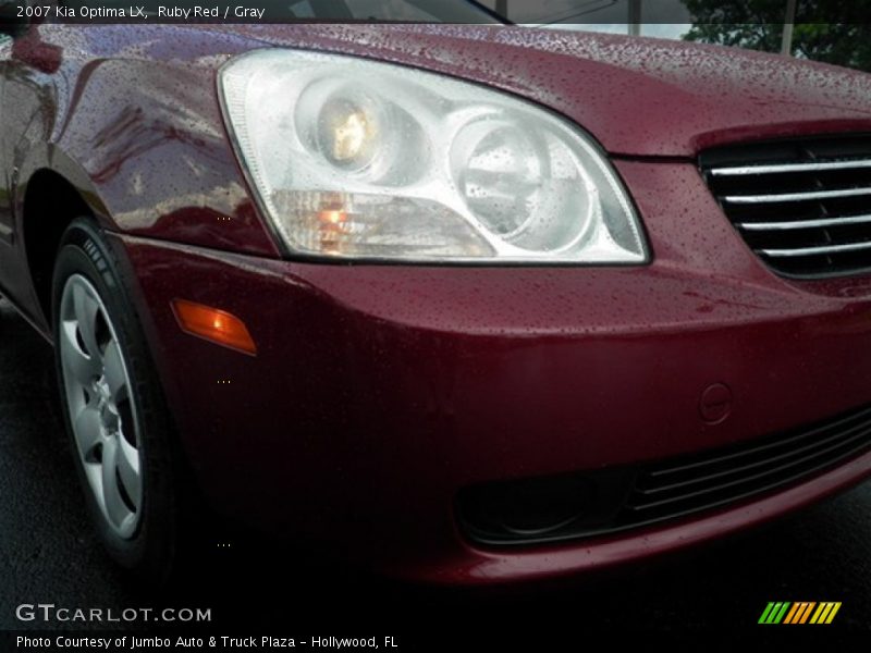 Ruby Red / Gray 2007 Kia Optima LX
