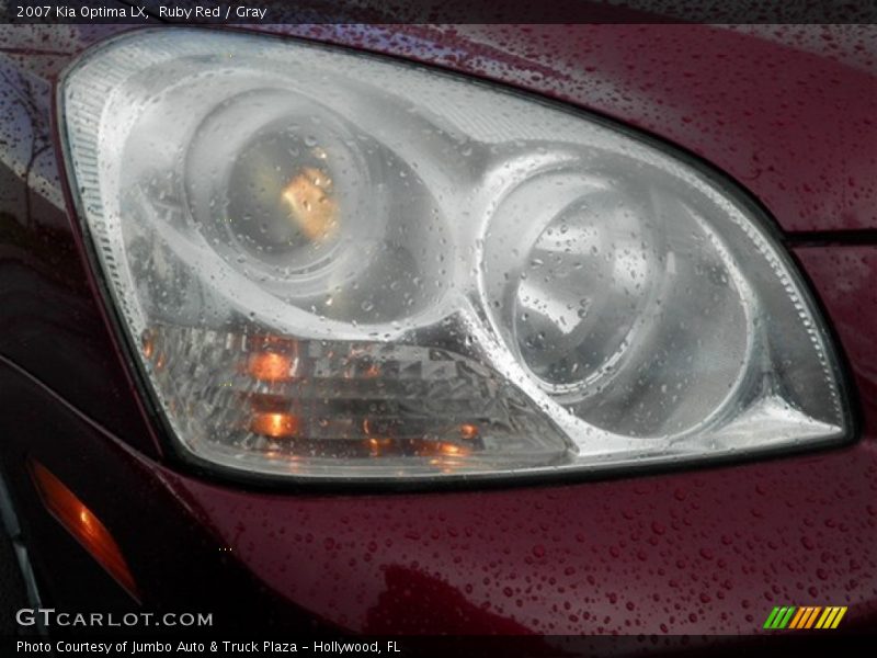 Ruby Red / Gray 2007 Kia Optima LX