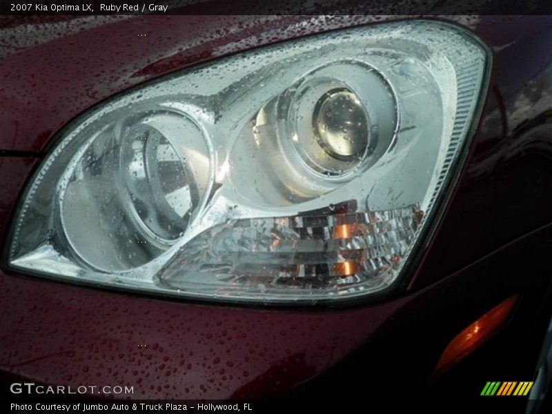 Ruby Red / Gray 2007 Kia Optima LX