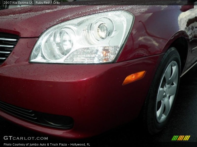 Ruby Red / Gray 2007 Kia Optima LX