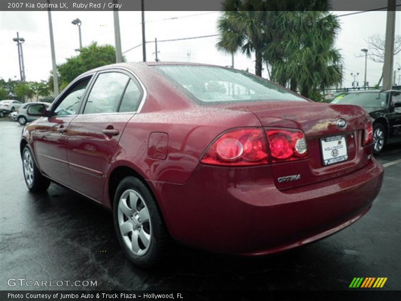 Ruby Red / Gray 2007 Kia Optima LX